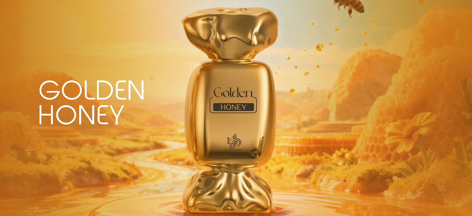 Golden Honey Perfume Banner - Alwataniah