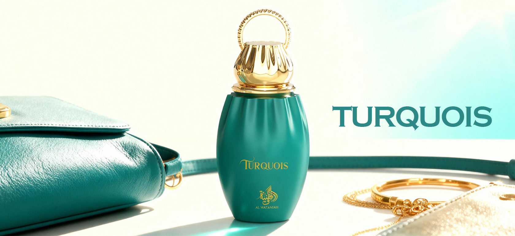 Turquois Perfume Banner - Alwataniah